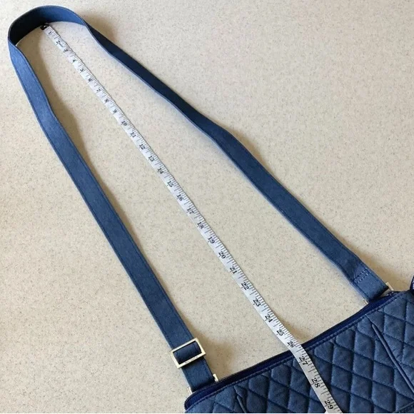 Vera Bradley NWOT Hipster Crossbody Moonlight Denim Blue Quilted  Bag. - Picture 10 of 12